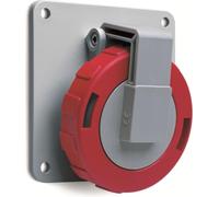 Prise encastrée Amphenol 32 ampères CEE à 5 broches (3P+N+PE), codage 6h rouge 200/346 V à 240/415 V, fréquence 50 et