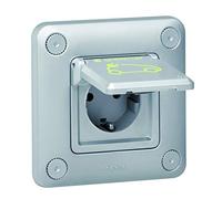 Prise encastrée avec volet Green'up Access pour véhicule électrique - IP55 IK10 - Modes 1 ou 2