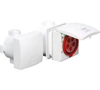 Prise encastrée CEE-Schuko, 5 pôles, 16A, 400V, IP44, couleur blanche
