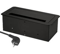 Prise encastrée en aluminium escamotable 2x I USB I LAN