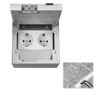 Prise EncastréE IntéGréE, Ensemble De Prises De Sol En Acier Inoxydable | 16A 4000w Prise EncastréE Ac 250v (2 Prises) Pour Bureaux, HôTels, éColes