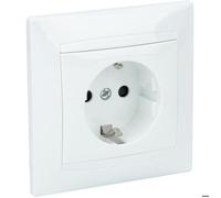 Prise encastrée Schuko - Blanc - Zyna - Zenitech