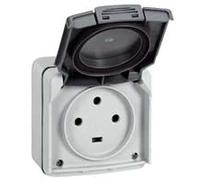 Prise étanche 3P+T 20A Plexo complet IP55 saillie - gris - LEGRAND - 91656