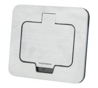 Prise étanche Initiale rond IP55 alu brossé