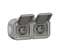 Prise étanche saillie - LEGRAND - Plexo - 2x2P+T - IP55 - Gris