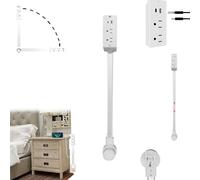 Prise Extensible Derriere Meuble,Prise Extensible,Outlet Extender, rotatives à 180°,avec Ports USB-A,USB-C et 2 Prises Secteur,Extensibles de 55 à 86 cm,utilisables derrière Un canapé,derrière Bureau