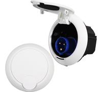Prise extérieure CEE Prise d'alimentation Prise encastrée IP44 Caravane Caravane 220V - 250V Orus blanc