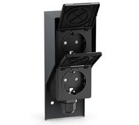 Prise extérieure/humide PIWI en saillie IP44 double Schuko 16A/230V Acier