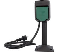 Prise extérieure pour réseau WLAN, indice de protection IP44, double, 3680 W, 16 A, avec piquet de fixation