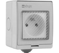 Prise Extérieure WiFi KONYKS Pluviose FR, IP55, Blanc