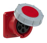 Prise encastrée droite POWER TWIST 63A 3P+Z+N 400V 100x100mm IP67