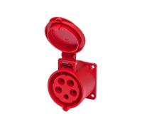 Prise Femelle Droite Tétrapolaire 32a 3p+n+t 380v - 5 Broches - étanche Ip44 - Ide