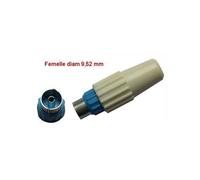 Prise femelle TV coaxiale diam 9,52 mm: 50010 LEGRAND embout bleu