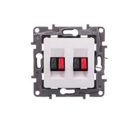 Prise haut-parleur NILOE double blanc 764581