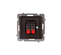 Prise haut-parleur SONATA double noir métallisé GG-2R/m/33