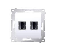 Prise HDMI Inserts modulaires 2 voies blanc Simon 54 PremiumContact™ Simon DGHDMI2.01/11