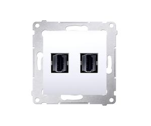 Prise HDMI Inserts modulaires 2 voies blanc Simon 54 PremiumContact™ Simon DGHDMI2.01/11