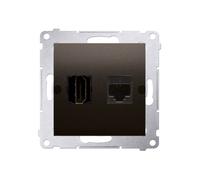 Prise HDMI + ordinateur RJ45 cat.6 Simon 54 DGHRJ45.01/46