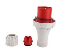 Prise Industrielle CEE Connecteur d'aviation 5 Broches 63 A 220-415 V IP67 Connecteur de Prise Rouge pour Atelier Industriel extérieur, Brasserie, Chantier Naval