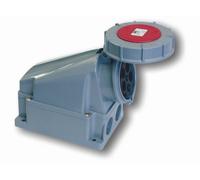 Prise industrielle fixe murale PCE 63A 5 broches 400V 6h IP67 135-6