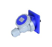Prise industrielle oblique étanche IP67 3 conducteurs 16 A/32 A mâle et femelle pour l'aviation 380 V (ensemble de siège incliné dissimulé 32 A)