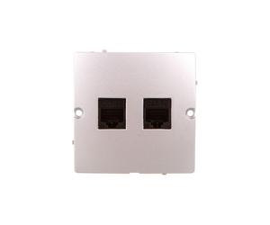 Prise informatique double RJ45 cat. Simon Basic BMF52.02/43