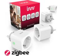 Prise intelligente Innr, fonctionne avec Hue*, Zigbee Smart Plug avec mesure de courant, pont nécessaire, pack de 4