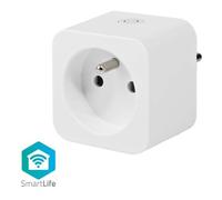 Prise intelligente smartlife wattmetre 3680 watts wifi Nedis WIFIP121EWT
