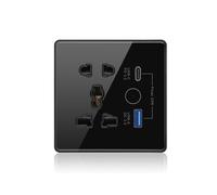 Prise Intelligente Tuya avec Charge Rapide TypeC + USB Prise de Synchronisation à Distance WiFi Prise Britannique Standard 86-Type B