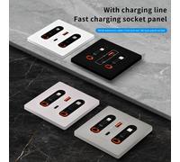 Prise intelligente universelle blanche avec ligne de charge télescopique prise de courant murale en verre trempé avec Port 20W