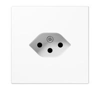 Prise Jung LS1520-13SEVWW conforme à la norme suisse, prise simple de type 13, blanc alpin