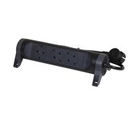 Prise Legrand Premium 3x2P+A noire avec cordon de 1,5m (Prise européenne) - 694528 [5 Pièces]