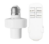Prise lumineuse avec télécommande contrôleur mural avec minuteur | Prise de contrôle à distance avec portée de 14 mètres pour armoire intérieure chambre ventilateur de plafond maison garage