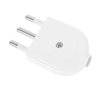 Prise Mâle Italienne à Trois Broches 16a, Adaptateur de Remplacement | Blanc en Plastique Pc, Conception Détachable, pour Prises Standard Italiennes et Cordons D’alimentation