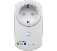 Prise MDT KNX-RF+ simple 16 A avec compteur d'énergie active intégré, 1 pièce.