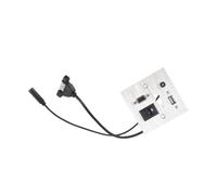 Prise Multimédia, Plaque Murale Multifonction Réseau USB VGA 3,5 Mm Audio RJ45, Prise de Panneau D'information Multimédia pour Maison, Hôtel, Bureau