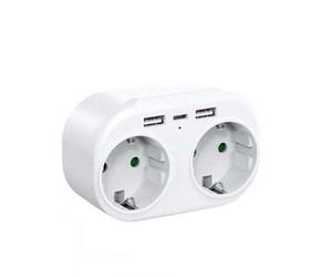Prise multiple 2 prises & 2 ports USB caméra espion Wi-Fi Full HD 4K