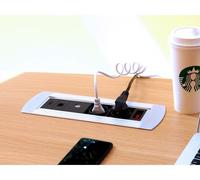 Prise multiple avec 2 prises Schuko, 2 ports USB, 1 port RJ45, 1 port HDMI et un interrupteur