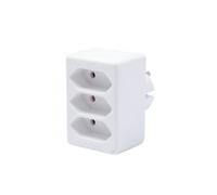Prise multiple - Chacon - Domino 3 x 2.5A - Blanc - 3 pôles - Prêt à poser