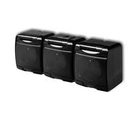 Prise multiple - Karlik Junior - 12GHE-3d - IP54 - Noir - 3 pôles 2P+T