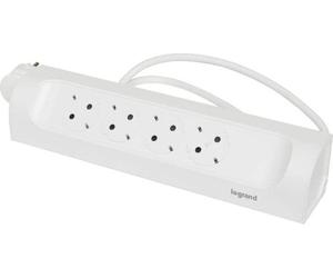 Prise multiple Legrand 694501, blanc. Multiprise de prise d'angle, sans interrupteur, multiprise avec 4 prises de courant, câble de 1 MT.