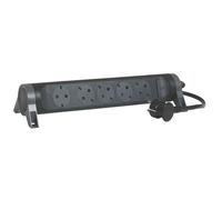 Prise multiple Legrand 694532, noir. Multiprise de avec protection contre les surtensions de, avec interrupteur, multiprise avec 5 prises de courant de courant, câble de 1,5 MTS.