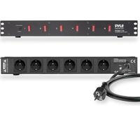 Prise multiple Pyle, bloc multiprise- avec 6 prises, bloc multiprise pour rack, Power Strip- pour amplificateurs, protection contre la foudre