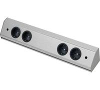 Prise multiple WIPO Corner Compact, L 560 mm, effet inox