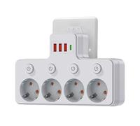 Prise Multiports,Chargeur Multiports,Multiprise avec différentes prises | Pour bureau, bureau, bureau, voyage, environnement domestique, dortoir universitaire, table, lieu de travail