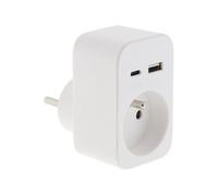 - Prise murale 2P+T 16A 230V 3680W - USB A + USB-C - Watt and Co