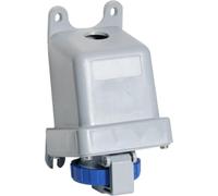 Prise murale Amphenol 16 ampères CEE à 3 pôles (2P+PE), codage 6h bleu 200/250 V, fréquence 50 et 60 Hz - 1 pièce