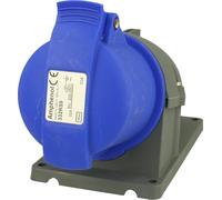 Prise murale Amphenol 32 ampères CEE à 4 pôles (3P+PE), codage 9h bleu 200/250 V, fréquence 50 et 60 Hz - 1 pièce