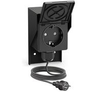 Prise murale apparente PIWI pour l'extérieur avec câble de 5 m, IP44, simple,