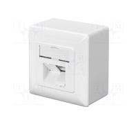 Prise murale ; blanche ; prise RJ45 x2 DN-9006-N